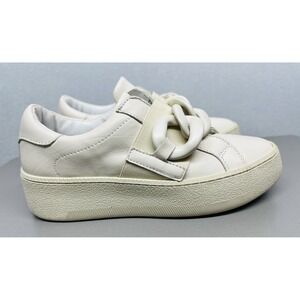 M Star Meline Leather Cream Made In Italy Size 37 US 6.5/7 Fashion Shoe